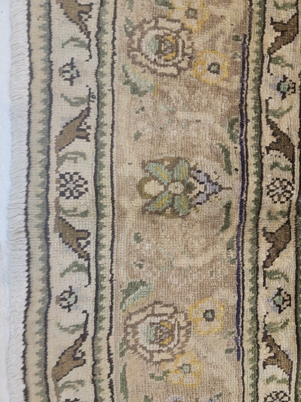 Antique Oriental Hand-Knotted Wool Area Rug Gold/Brown/Green/Beige 6'11" x 9'10" gallery