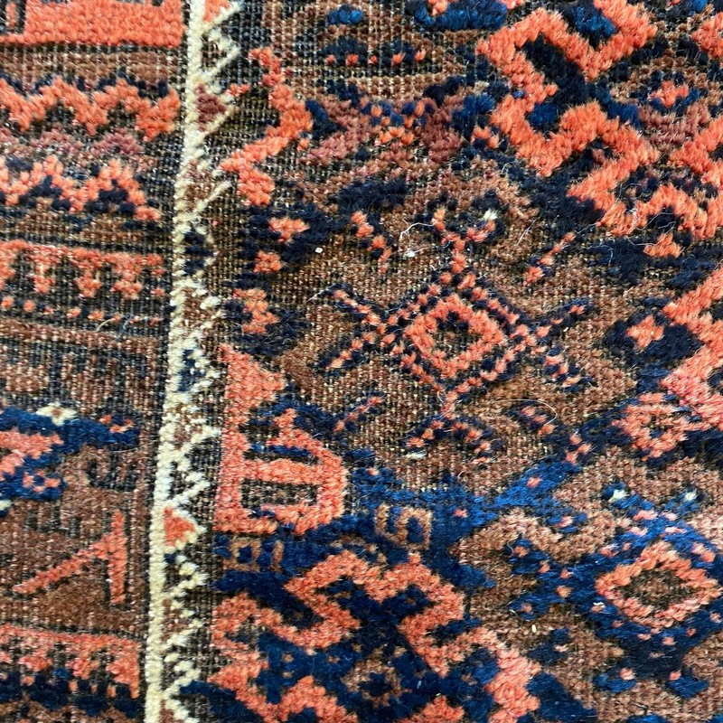 Vintage Rug 3' 2 x 5' 2 Brown Tribal Hand Knotted Oriental Rug gallery