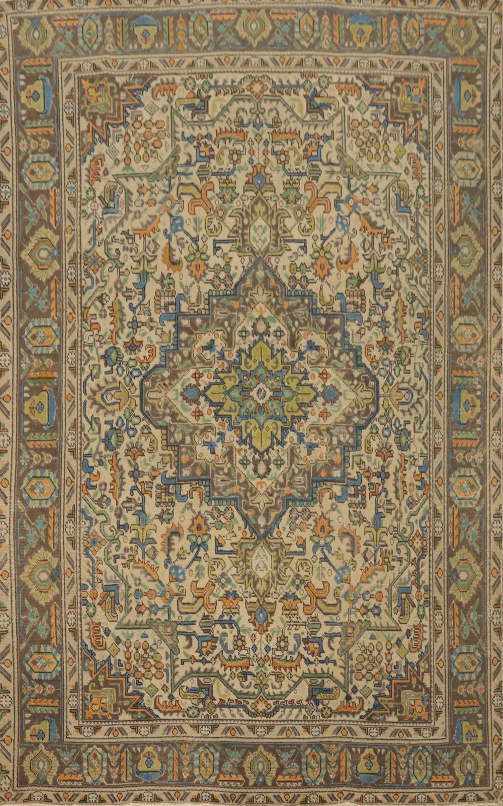 Traditional Geometric Vintage Handmade Wool Area Rug 6x9 ft for Living Room gallery
