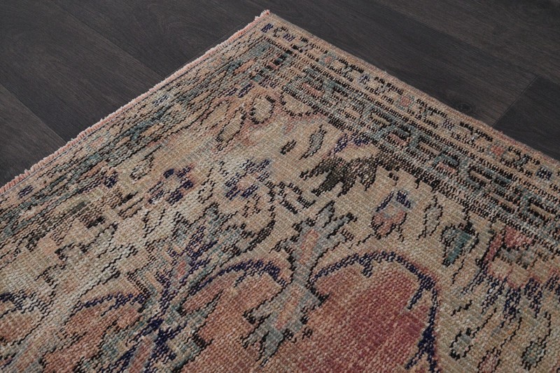 Oushak Turkish Vintage Rug 6x9 Kilim Rug Anatolian Handmade Boho Decor PEACH gallery