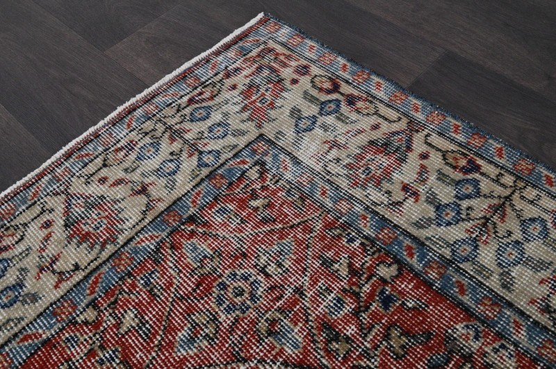 Oushak Turkish Vintage Rug 5x9 Kilim Rug Anatolian Handmade Boho Decor RED gallery