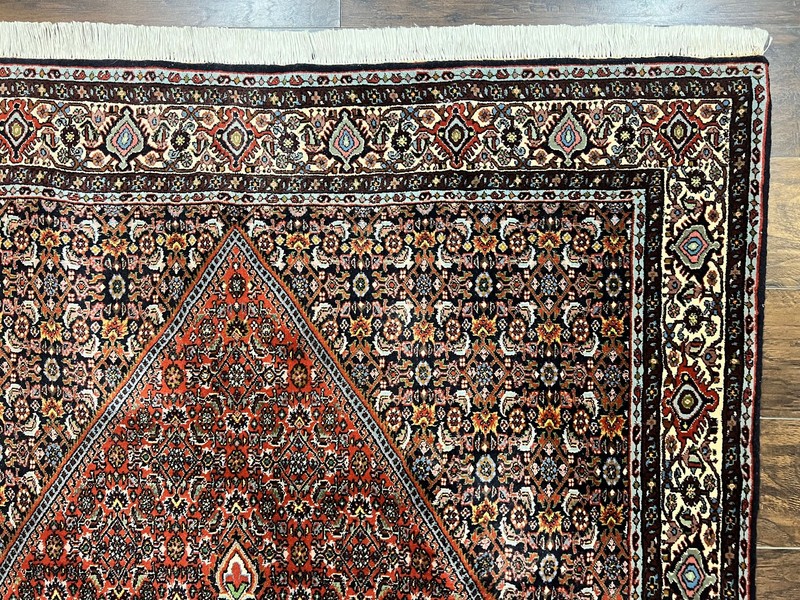 Oriental Rug 5x10 Wool Handmade Vintage Bidjar Carpet Mahi Herati Pattern gallery
