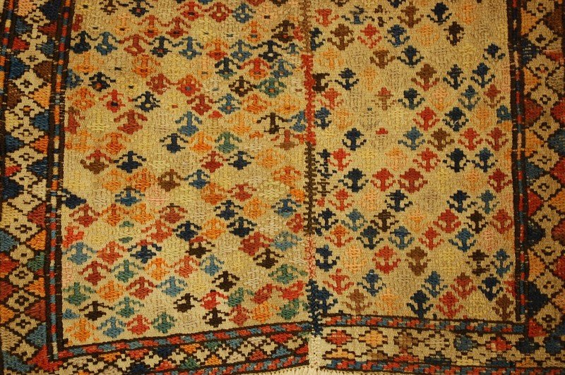 Early/Mid 19th C Shahsevan Khorjin bag Face, Transcaucasus ,IN SIZE 1'6" X 1'9" gallery