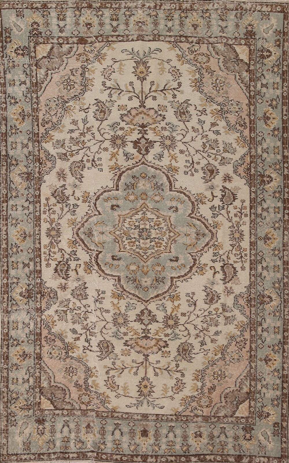 Handmade Wool Anatolian Distressed Area Rug 5x9 Vintage Carpet gallery
