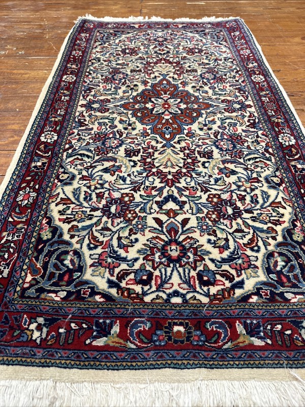 Antique Sarouk rug 4’3”x2’4” Carpet 1960s (239) gallery