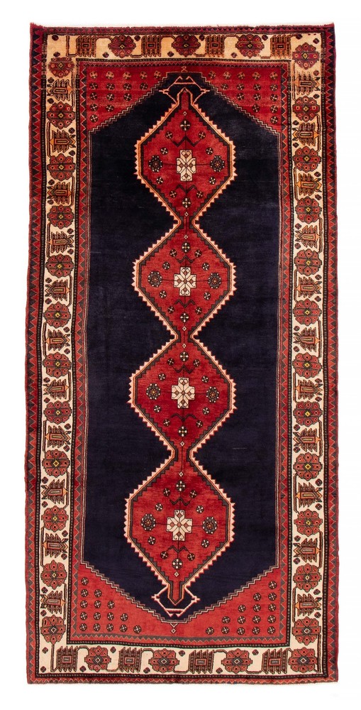Traditional Vintage Hand-Knotted Area Rug 5'0" x 10'2" Oriental Wool Carpet