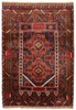 Vintage Hand-Knotted Area Rug 2'10" x 4'4" Traditional Oriental Wool Carpet gallery