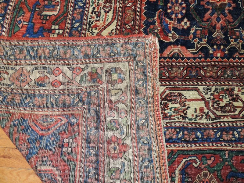 10x16 10x14 Bidjar SIGNED DATED Antique Oriental Area Rug Red Navy ca 1890 WOW! gallery