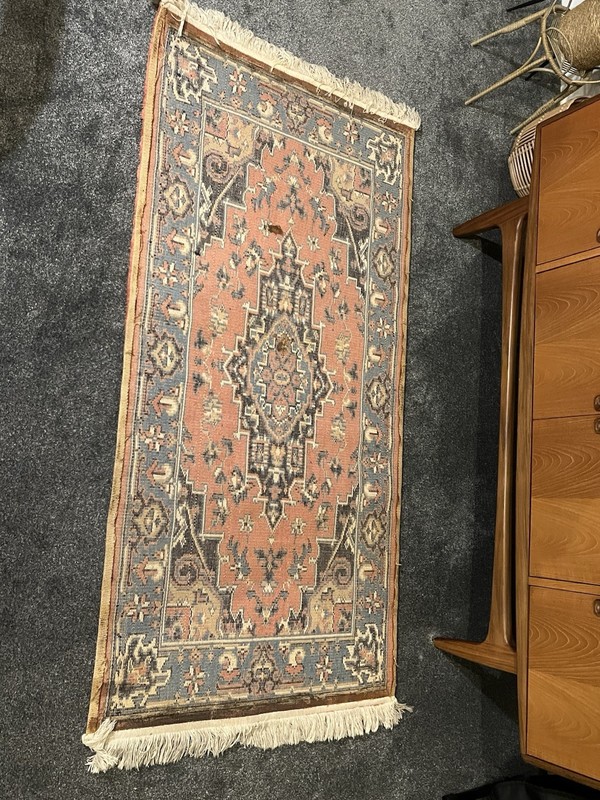 Vintage Turkish Rug Carpet Red Mid Century Retro Traditional Middle Eastern Wool gallery