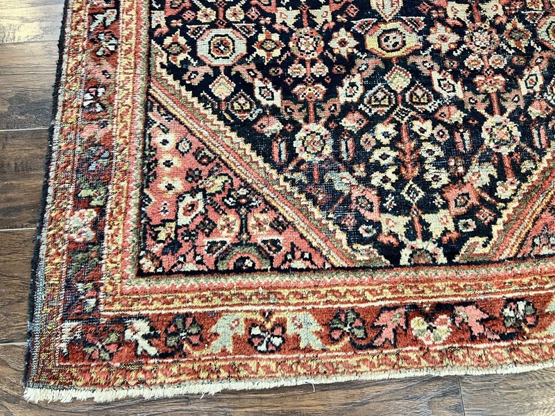 Antique Oriental Rug 4x7 Wool Handmade Tribal Geometric Carpet gallery
