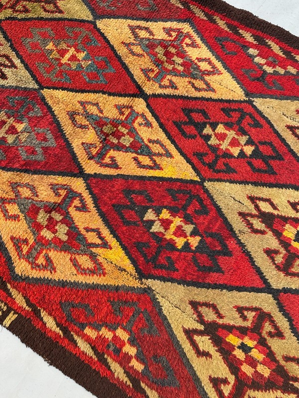 COLLECTORS' ITEM Antique Kazak Caucasian Uzbekistan Natural Dye Shirvan Runner gallery