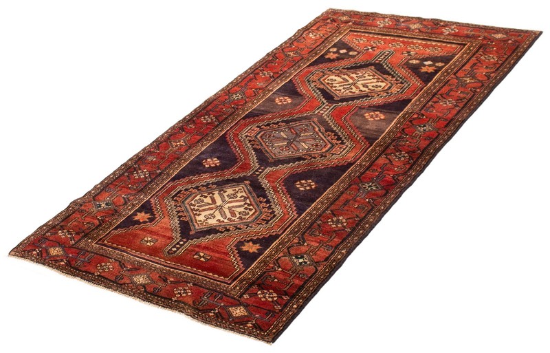 Vintage Hand-Knotted Area Rug 4'4" x 8'4" Traditional Oriental Wool Carpet gallery
