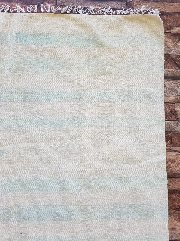 Vintage Handmade Turkish striped Wool Kilim Rug 170x108 cm gallery