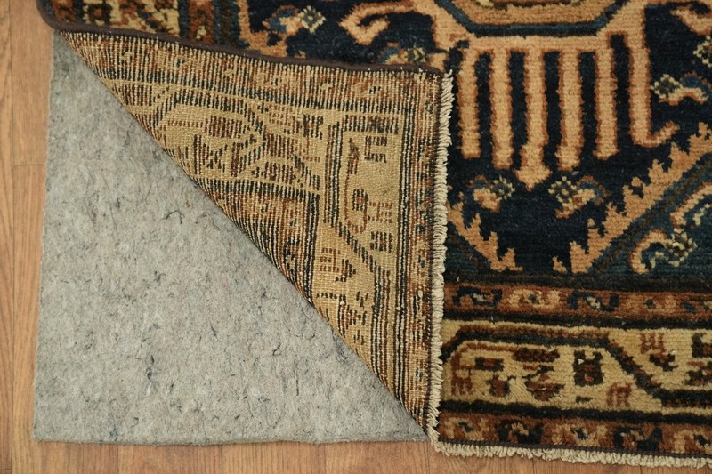 Hand-Knotted 3x5 Antique Accent Rug with Medallion Pattern in Blue Earth-Tone gallery