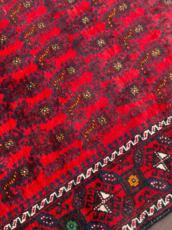 Fine Quality Handmade Afghan Accent Rug, Tribal Paisley Allover Design, 4'x8' gallery