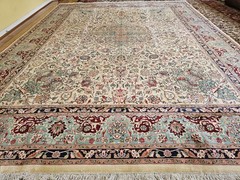 9.7 x 12.9 ANTIQUE VEG DYE USHAK HERIZ VINTAGE SERAPI TREE of LIFE ANIMAL