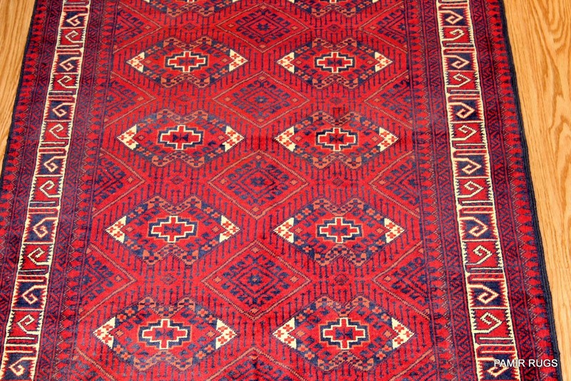 _HAND-MADE_Turkoman Beshir Tribal Wool Rug 3'5"x5 ft. wool hand knotted Turkmen gallery