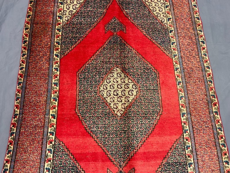 3'10x6'1 ft Caucasian Boteh Diamond Medallion Handknotted Wool Vintage Rug gallery
