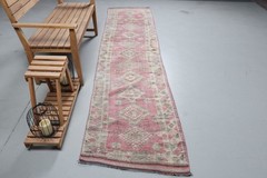 Home Decor Rug, Bedroom Rugs, Vintage Rug, 2.6×11.2 ft Runner Rug, Turkish Rug