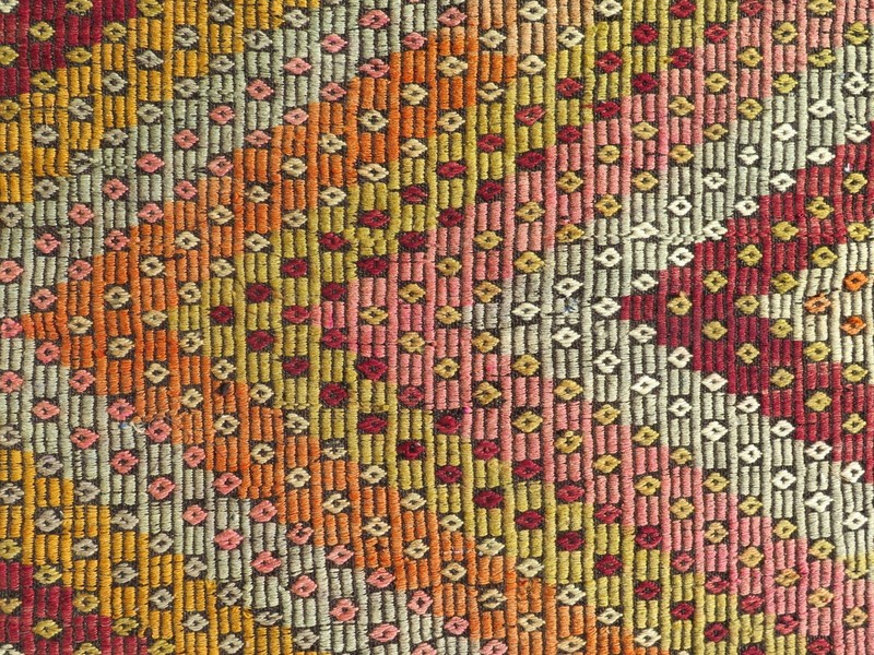Turkish Handmade Kilim Runner Rug, Colorfull Stairs Rug, Hallway Kelim 33"X114" gallery