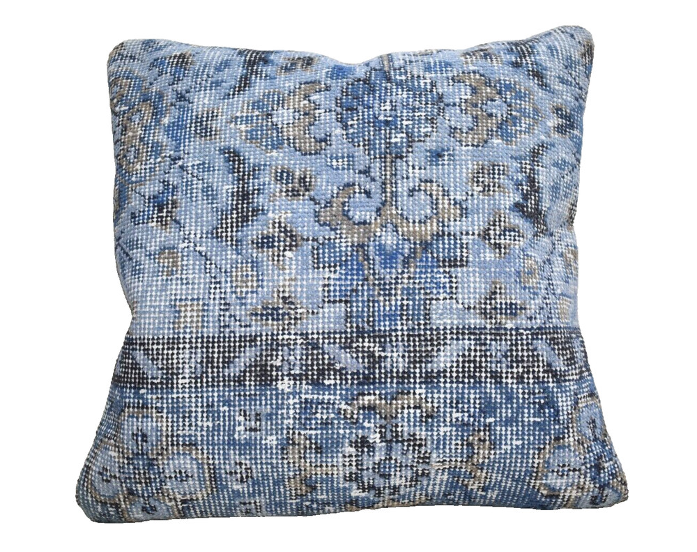 Turkish Carpet Pillow Cover Rug 20'' x 20'' Decorative Handmade Cushion Cover