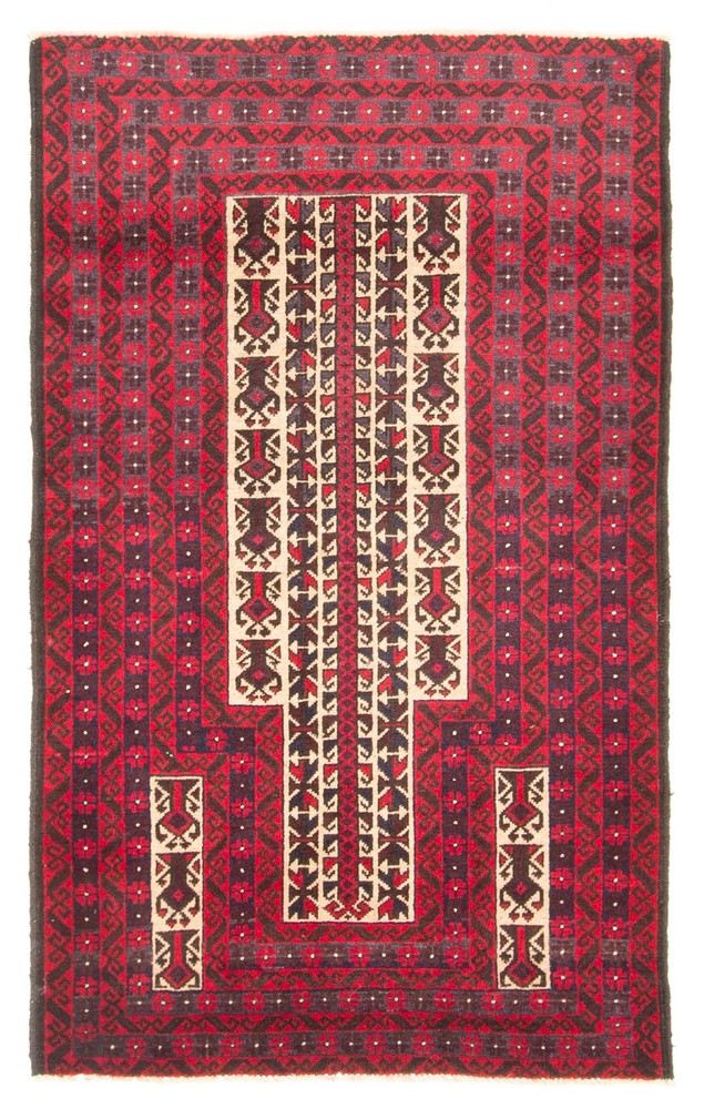 Vintage 2'9" x 4'6" Traditional Hand Knotted Vegetable Dye Wool Area Rug
