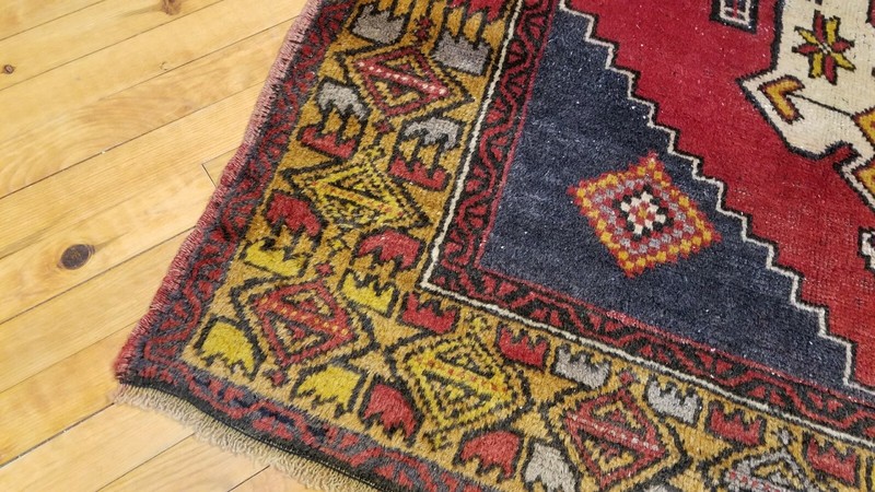 Breathtaking Antique 1900-1939s Tribal Hand-Knotted Wool Pile Area Rug 4’ X6’6” gallery