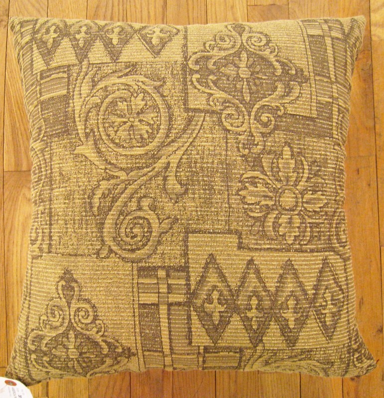 Vintage Floro-Geometric Fabric Pillow; Size 1'8” x 1'6” with FREE SHIPPING! gallery