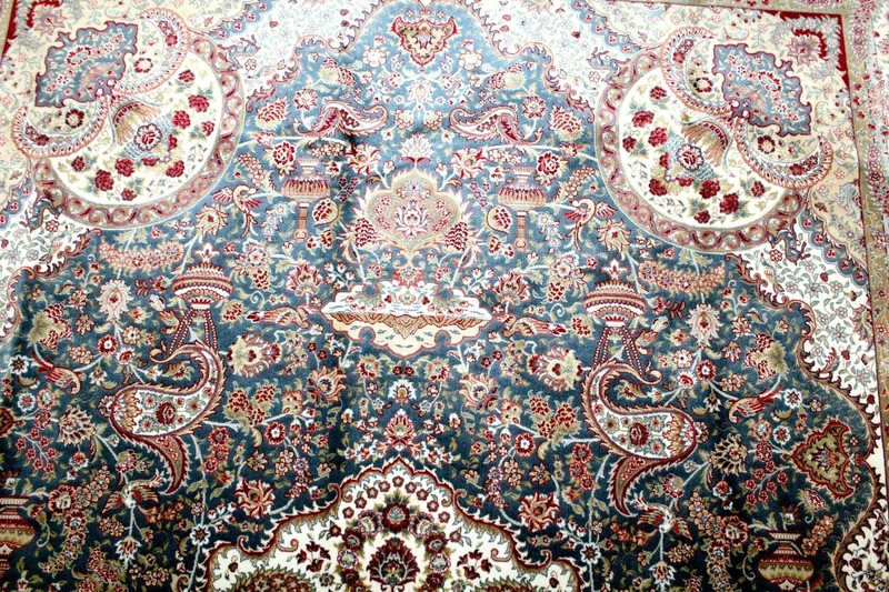 10X7 BREATHTAKING 1200+KPSI HIGH QLTY POWER LOOMED ALL SILK TABRIZZ TURKISH RUG gallery