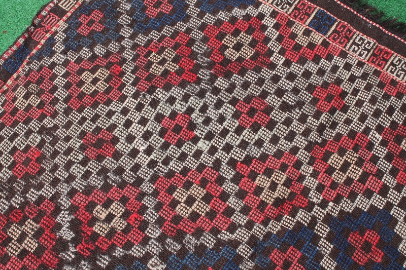 Turkish Kilim Rug 58''x73'' Handwoven Adana Cicim Kilim 150x186cm Primitive Rug gallery