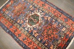 Antique Blue Karajeh Rug 3’x4’7′