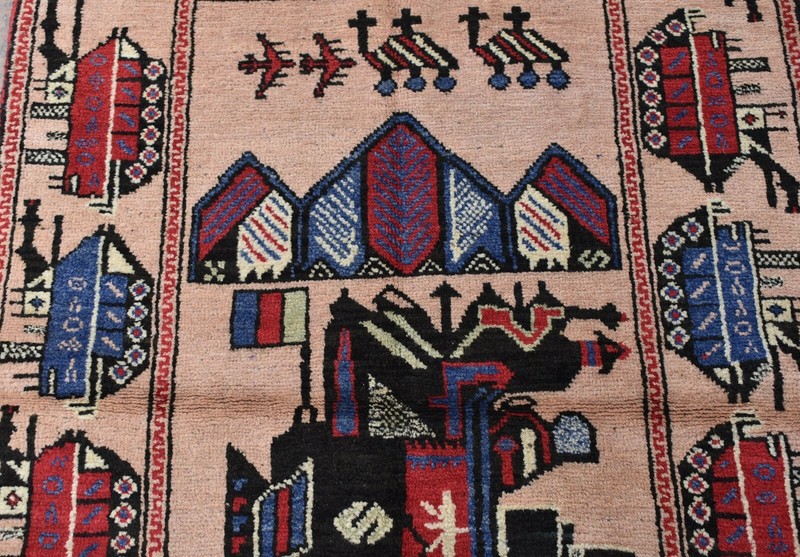2'10 x 4'5 ft Handmade vintage afghan tribal shindand war area rug, 3x5 wool rug gallery