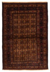 Vintage 4’1″ x 6’1″ Traditional Hand Knotted Vegetable Dye Wool Area Rug