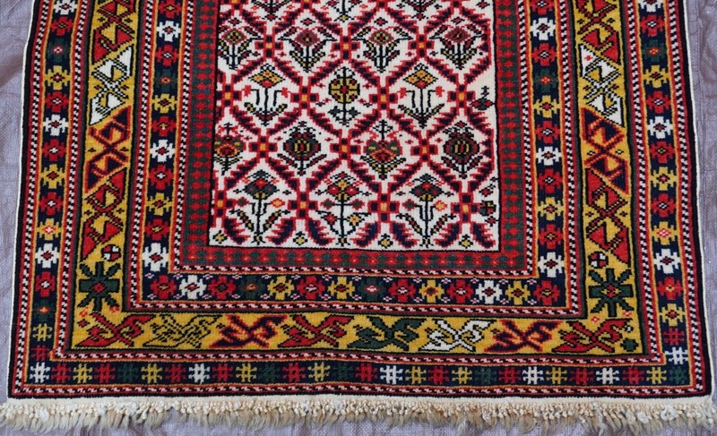 Antique Caucasian Shiravan Dated Hand Knotted Wool Rug Prayer Design 2'4" x 3'7" gallery
