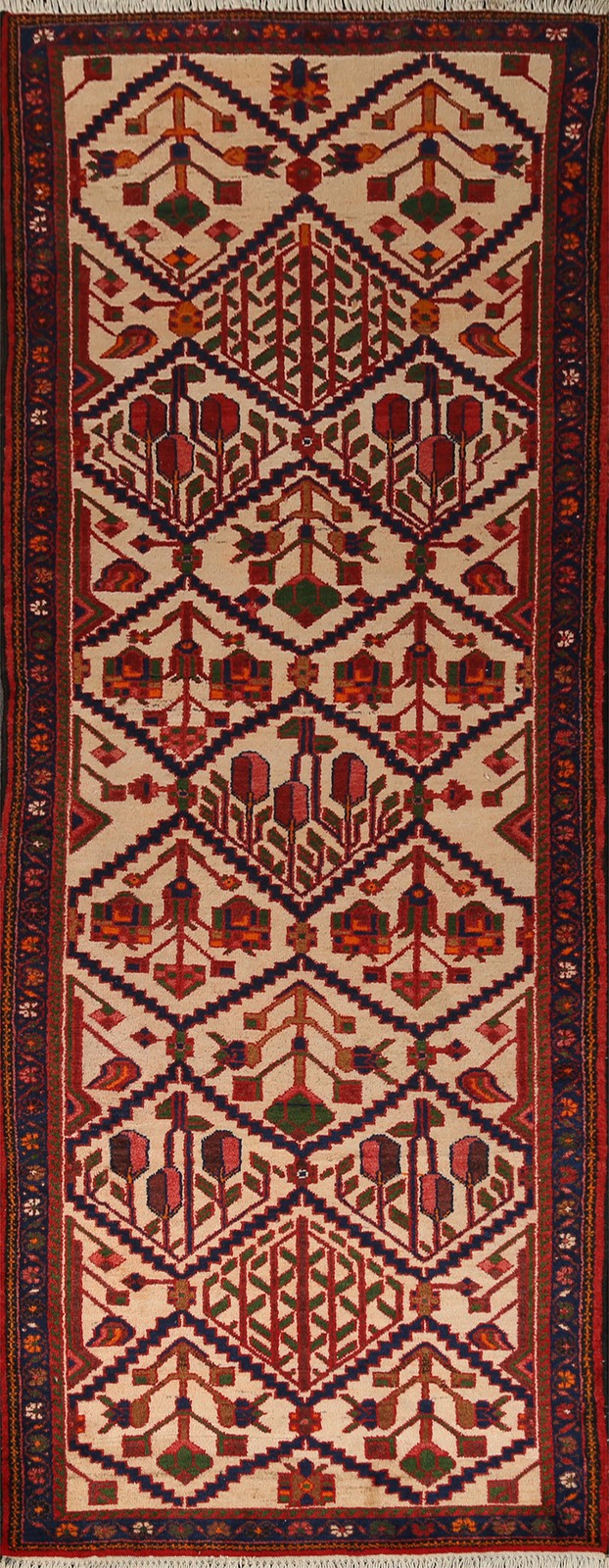 Geometric 10 ft Runner Rug 4x10 Wool Hand-knotted Tribal Traditional Carpet gallery