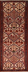 Geometric 10 ft Runner Rug 4×10 Wool Hand-knotted Tribal Traditional Carpet
