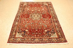NATURAL WOOL Old Oriental Rugs,Hand Woven,knotted size Approximately 4’1″x 6’9″