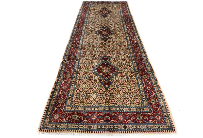 3'4X9'6 Hand-Knotted Oriental Runner Rug Floral Design Kitchen Decor gallery