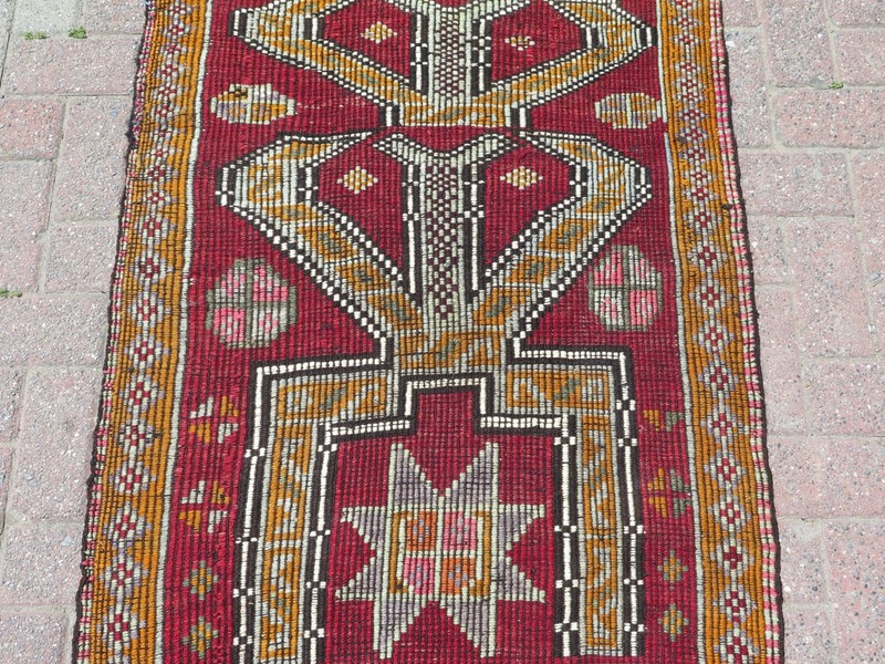 Anatolia Small Kilim, SmallRug, Doormat, Bedroom Rug, Cute Rug, Mini Rug 35"x46" gallery