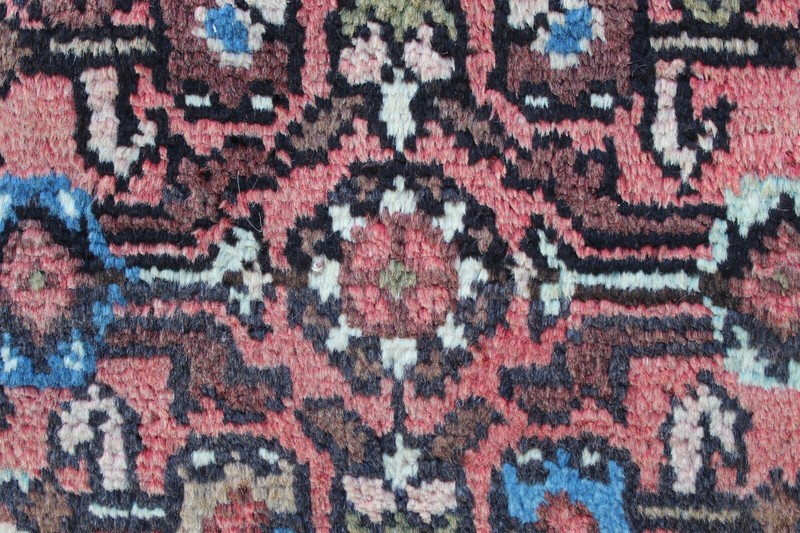 Vintage Hand Made Traditional Oriental Wool Faded Pink Large Long Rug 290x141cm gallery