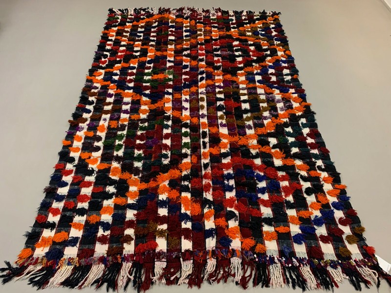 Vintage Turkish Kilim Rug 245x157 cm wool kelim Large gallery