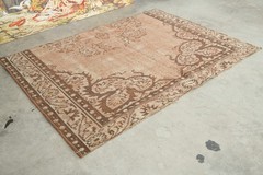 3×5 Turkish Small Rug Hand-Knotted Antique Oushak Area Carpet Vintage Rug,1008