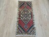 Rust Red Anatolian Tribal Small Rug 1.6x3.4 ft Handwoven Wool gallery