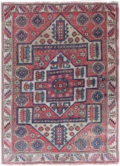 5×6 Antique Bergama Rug Turkey Caucasian Kazak Design 147cm x 178cm C.1890