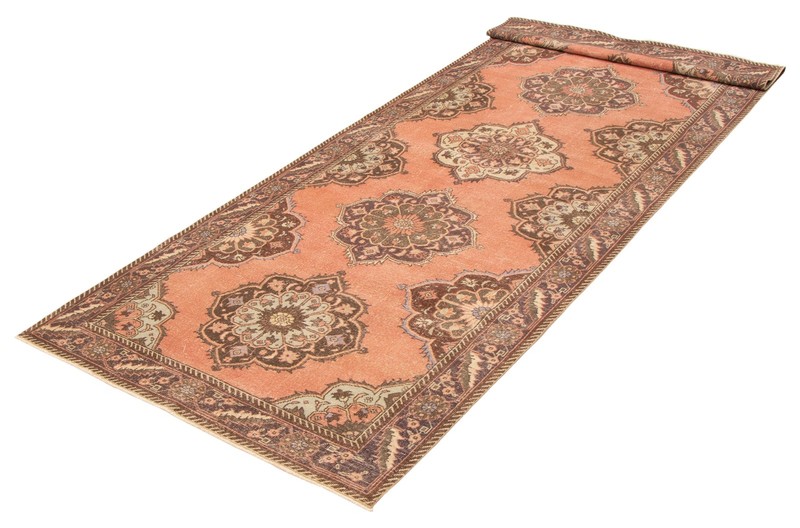 Vintage Hand-Knotted Carpet 4'11" x 13'9" Traditional Oriental Wool Area Rug gallery