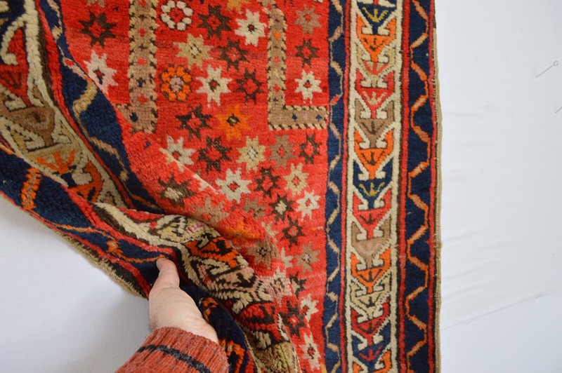 GREAT EAST ANATOLIAN KURDISH PRAYER RUG DATED 1901 AMAZING WOOL STAR PATTERN gallery