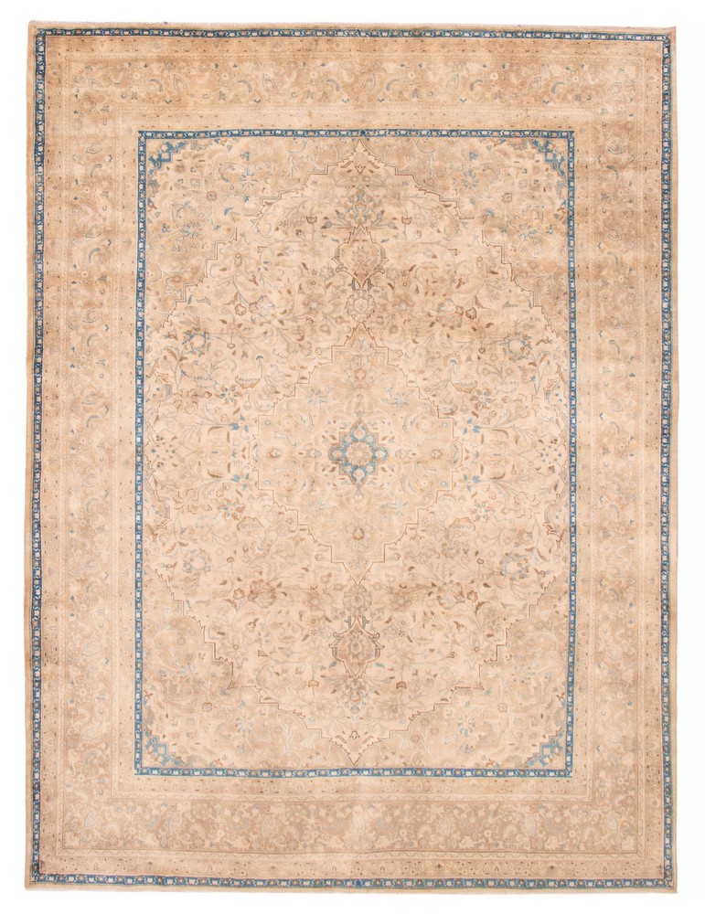 Traditional Vintage Hand-Knotted Area Rug 9'8" x 12'11" Oriental Wool Carpet
