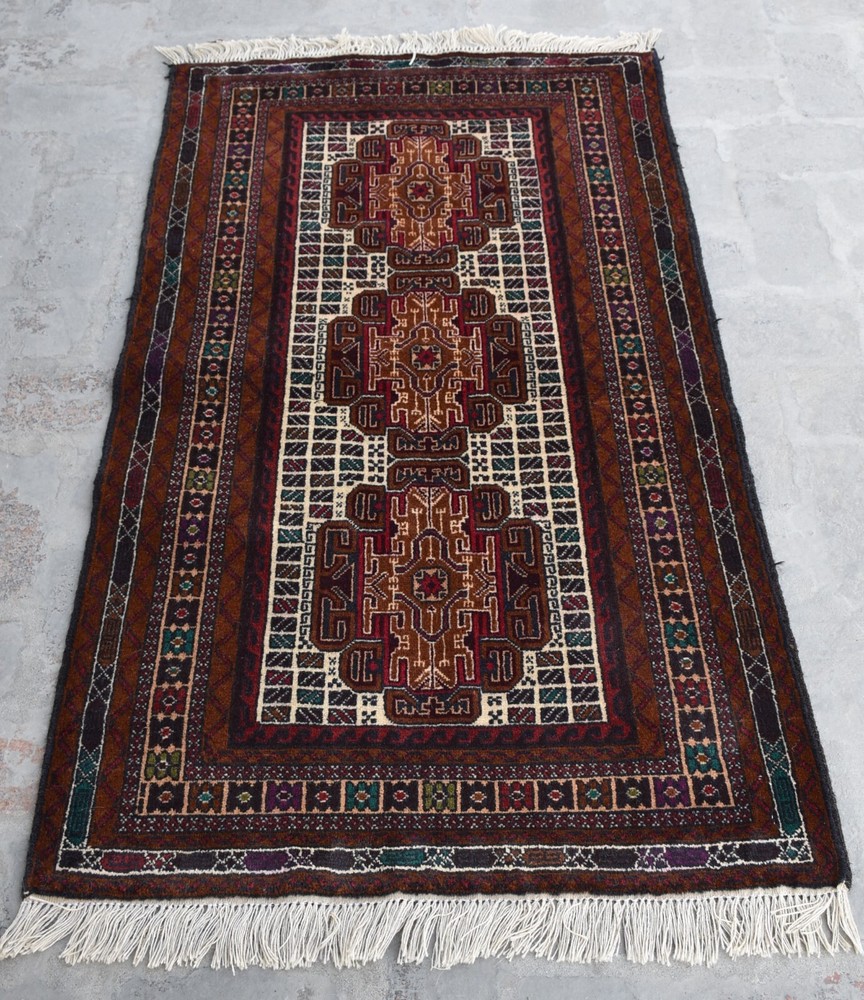 2'9 x 4'11 Hand knotted vintage afghan tribal baluchi zakani rug, Afghan rug 3x5
