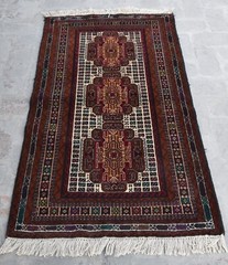 2’9 x 4’11 Hand knotted vintage afghan tribal baluchi zakani rug, Afghan rug 3×5