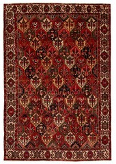 Vintage 6’11” x 9’10” Traditional Hand Knotted Vegetable Dye Wool Area Rug